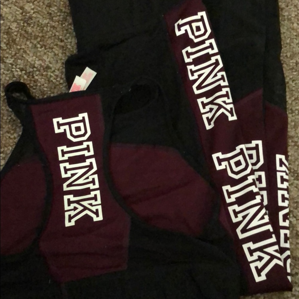 Pink brand athletic set